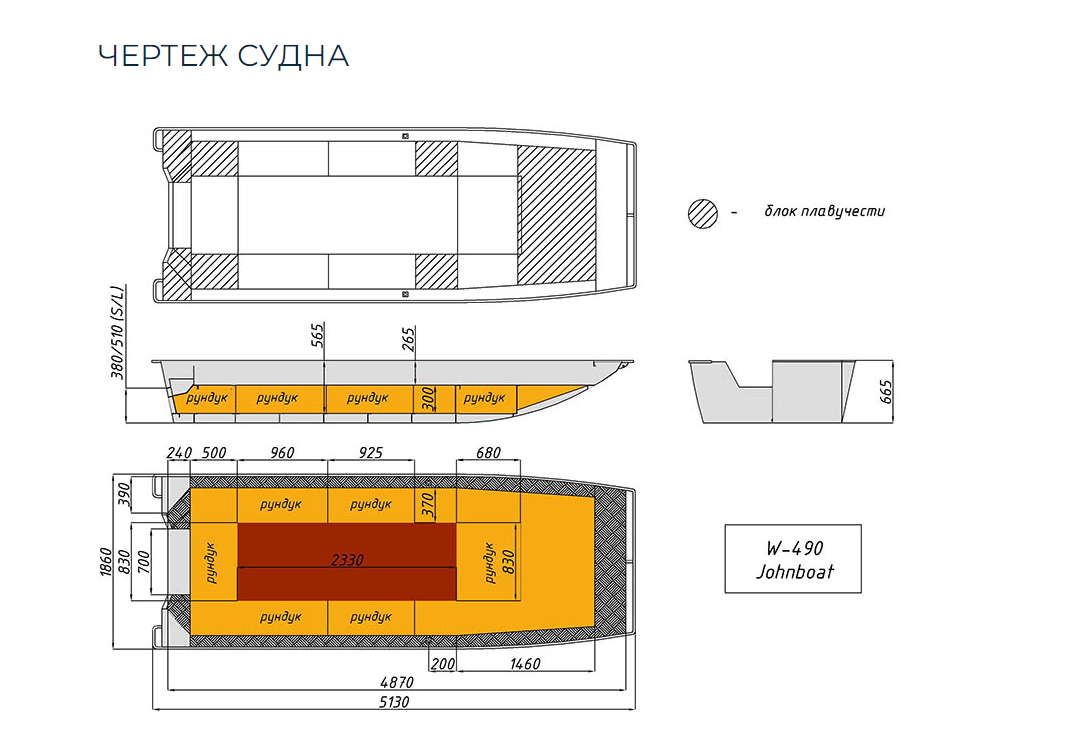 Алюминиевая лодка Wyatboat-490 Jonboat в Тамбове