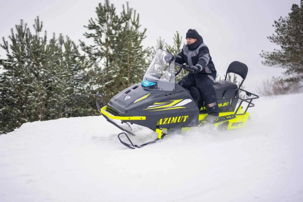 Миниснегоход Бурлак Азимут 24 л.с. , эл.запуск, реверс, тормоз гидравл, капот черный в Тамбове