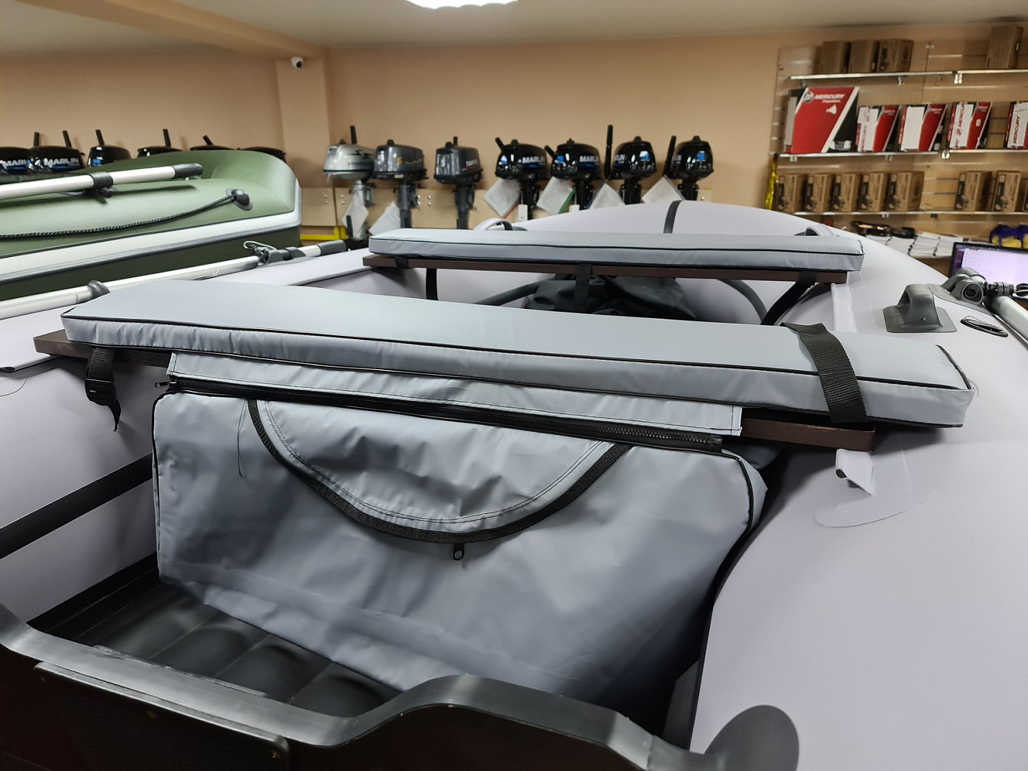 КОМПЛЕКТ МЯГКИХ НАКЛАДОК С СУМКОЙ ДЛЯ ЛОДОК 110Х20 СЕРЫЙ в Тамбове