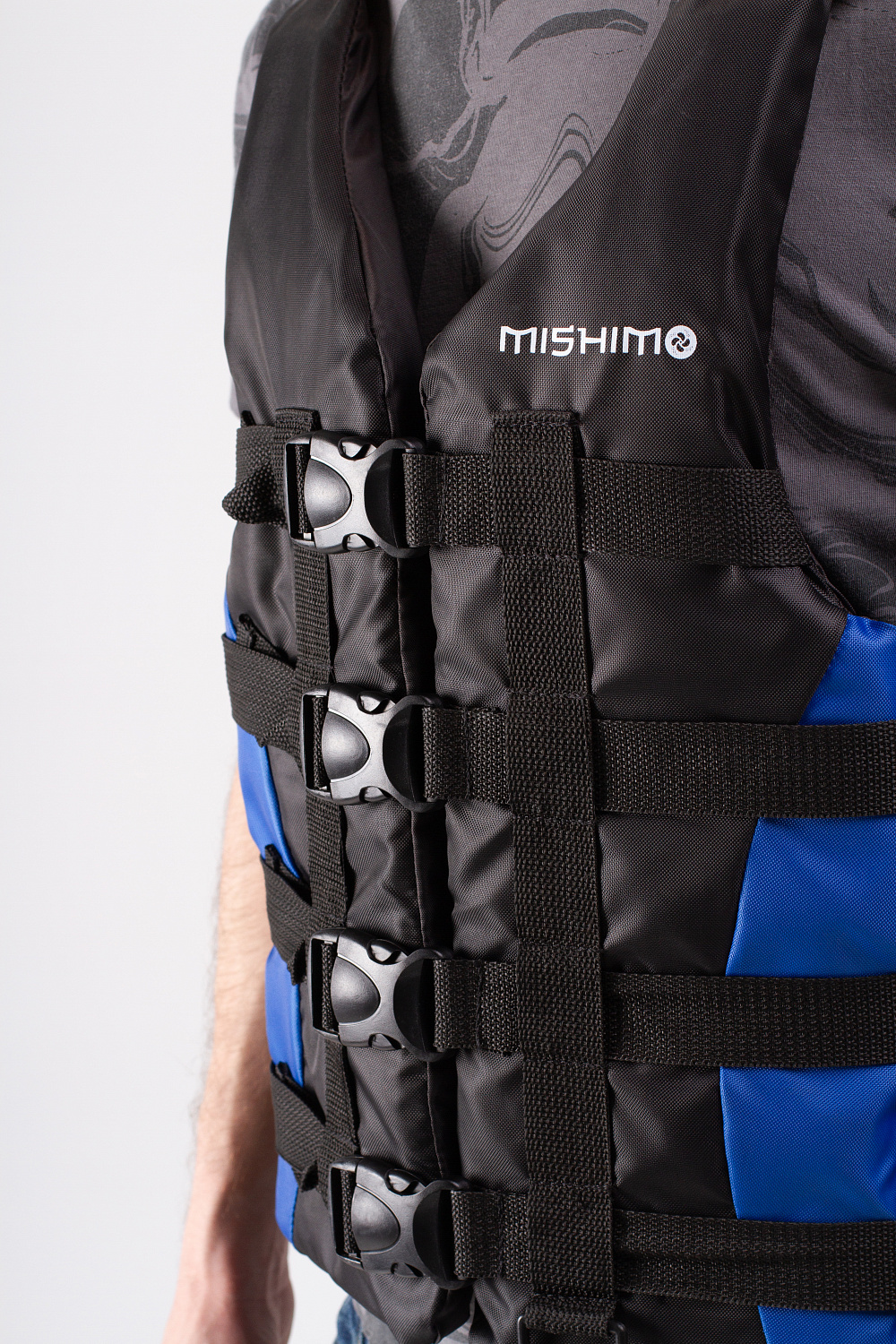 Жилет спасательный MISHIMO PRO Премиум качества Черно-синий в Тамбове