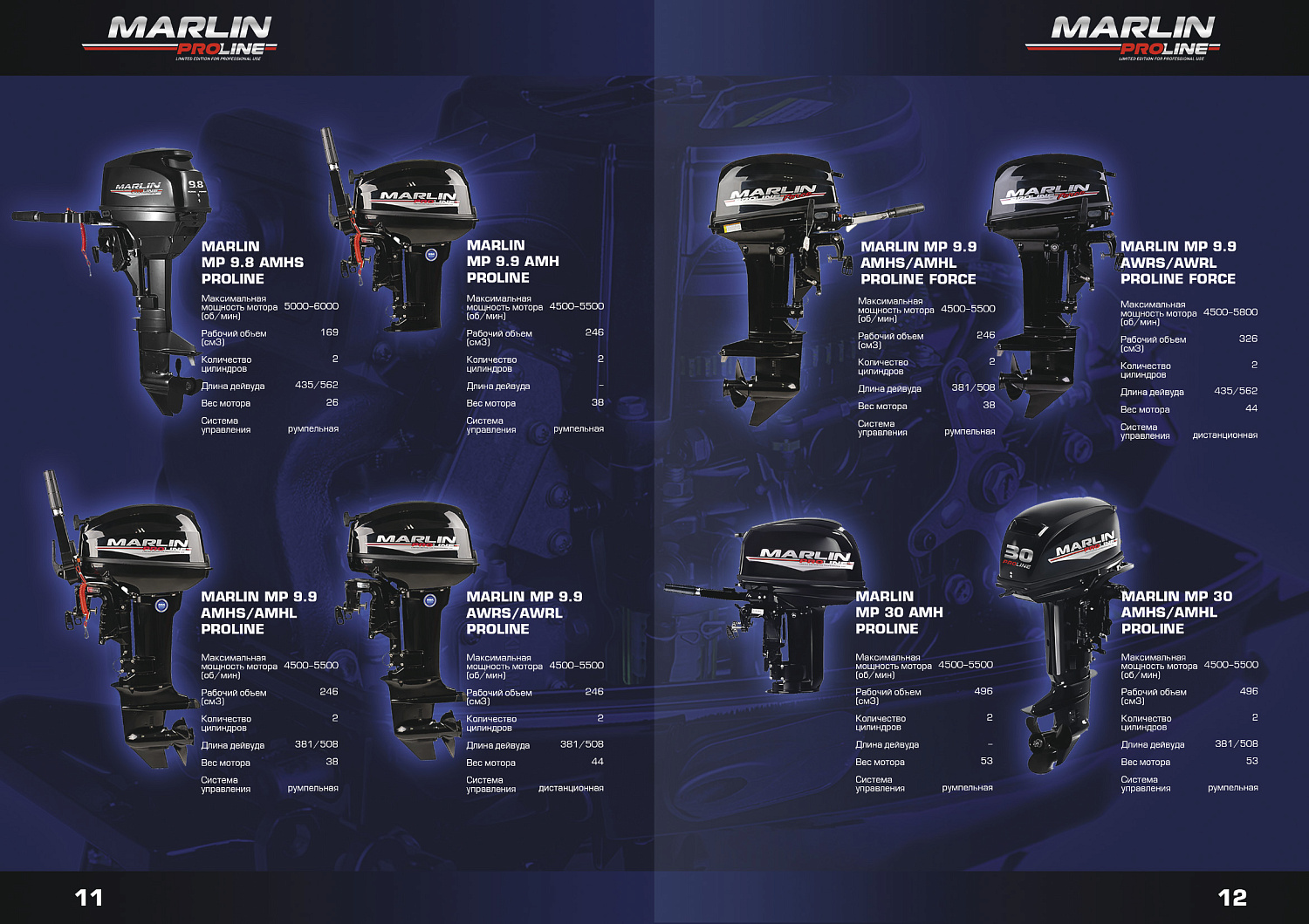 Лодочный мотор MARLIN PROLINE MP 9.9 (20) AMHS FORCE в Тамбове